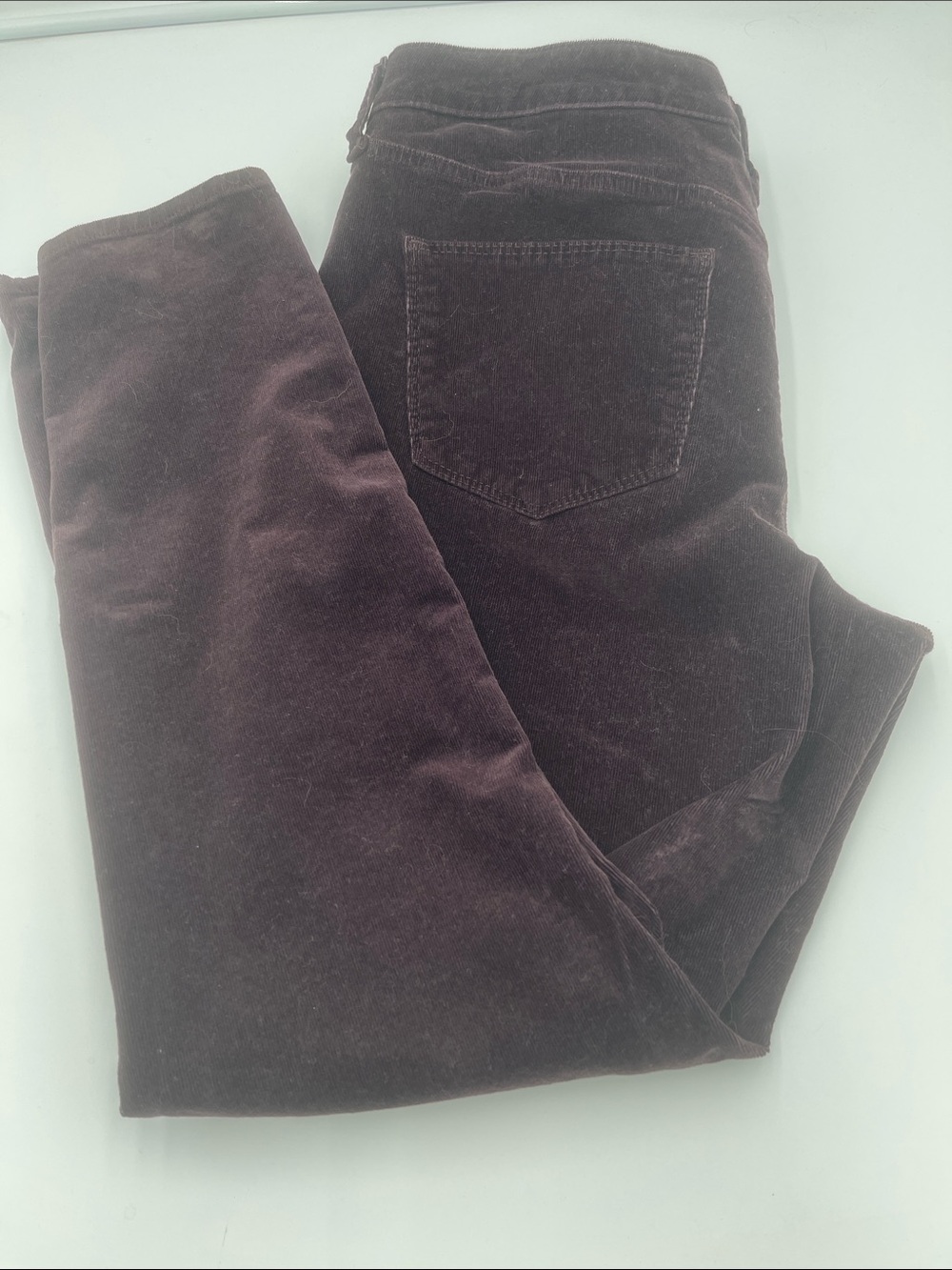 Universal Thread Mid Rise Skinny Velvet Jeans in Deep Plum